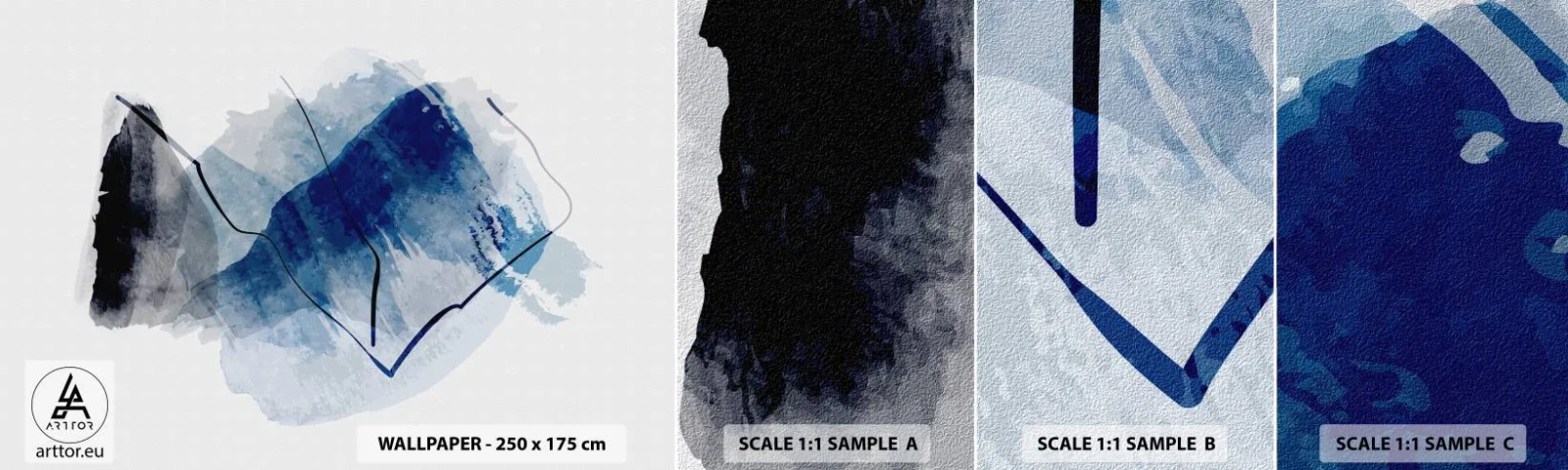 Fototapetenmuster Standard Eco - Eisberg - Abstraktion, Stück, Moderne Kunst - 100x30 cm