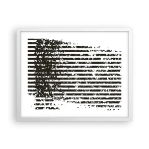 Poster in einem weißen Rahmen - Rhythmus und Rauschen - 50x40 cm