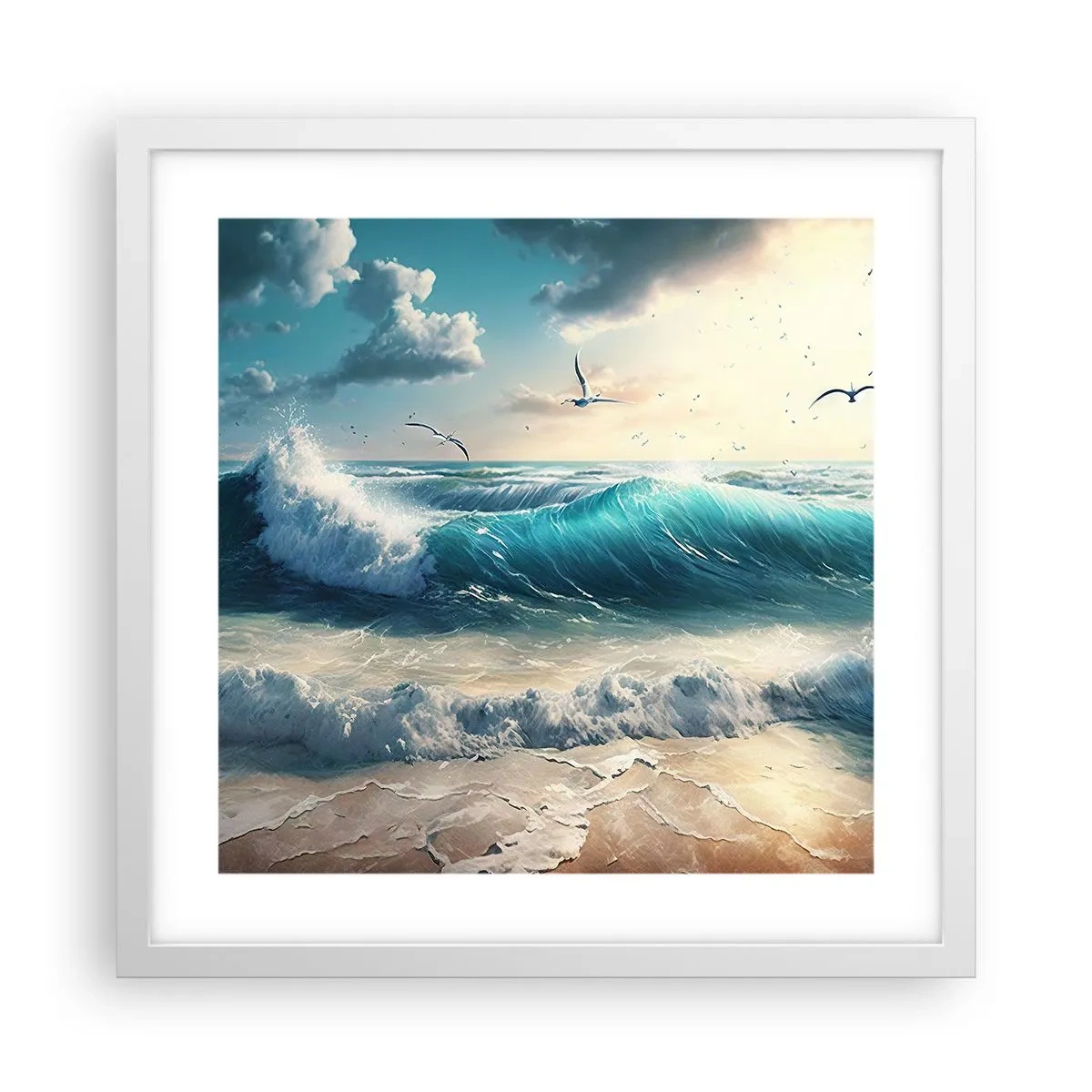 Poster in einem weißen Rahmen - Es summt nur für dich - 40x40 cm