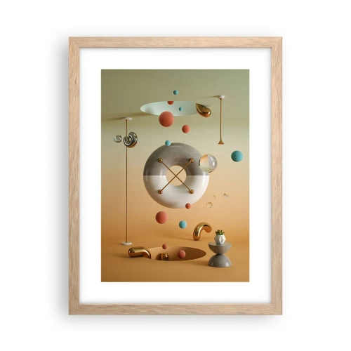 Poster in einem Rahmen aus heller Eiche - Alles kann passieren - 30x40 cm