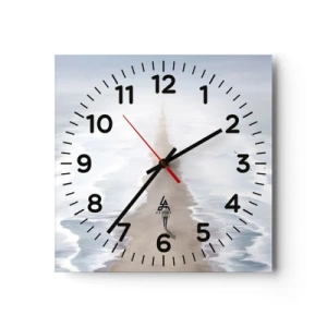 Wanduhr - Glasuhr - Glänzende Zukunft - 30x30 cm