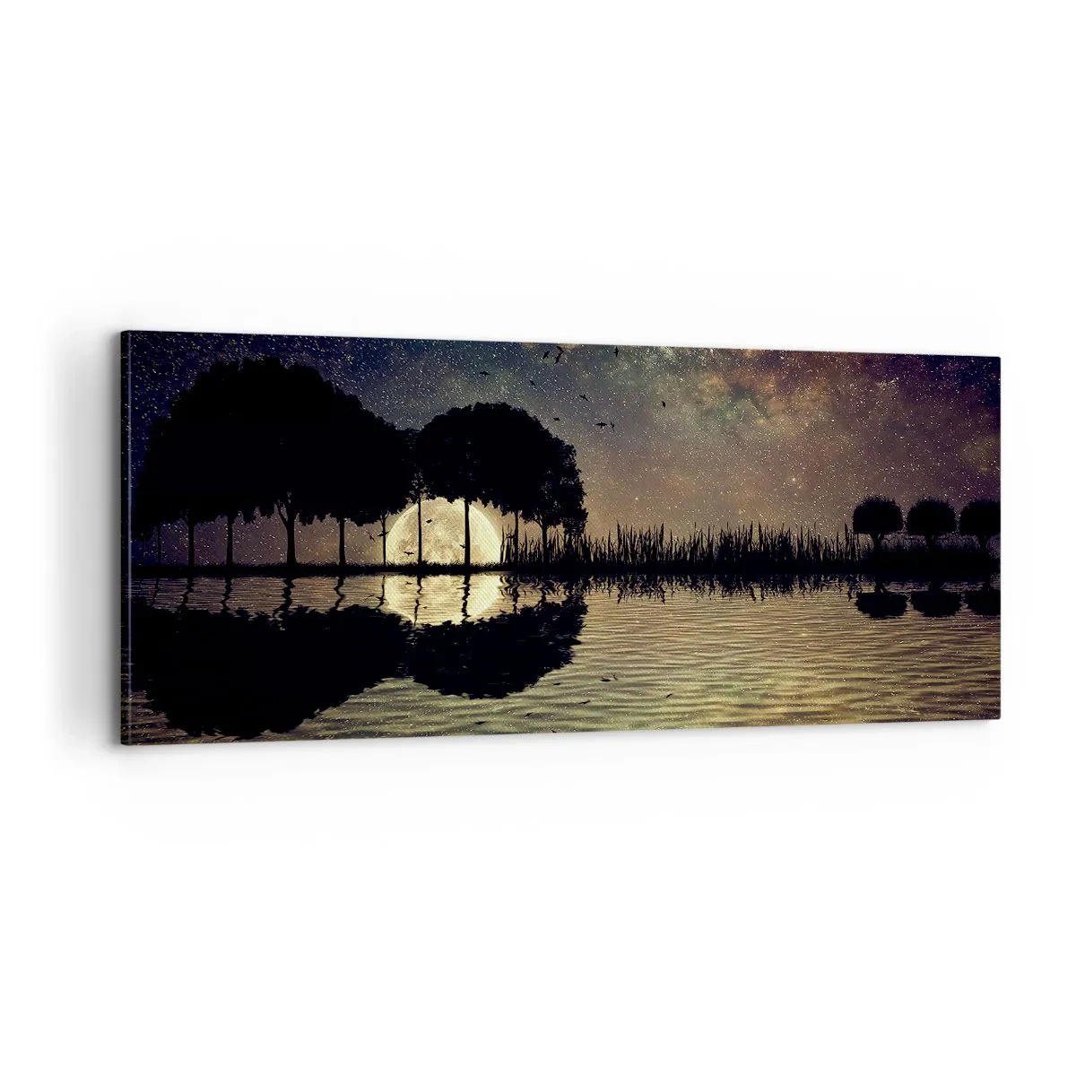Bild auf Leinwand - Leinwandbild - Nacht am Ende der Welt - 100x40 cm
