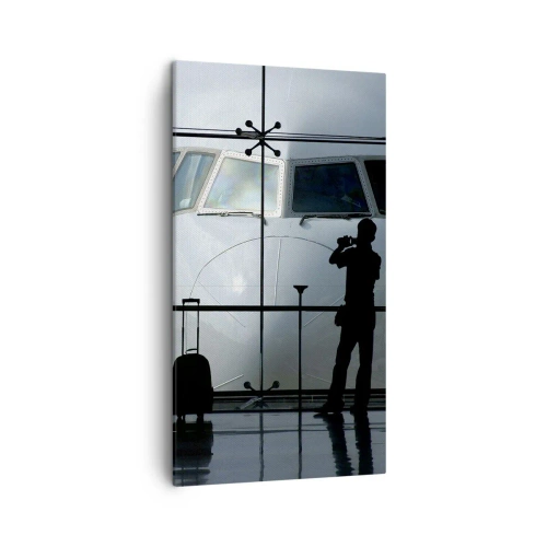 Bild auf Leinwand - Leinwandbild - Vis a vis am Flughafen - 45x80 cm