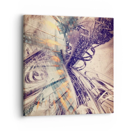 Bild auf Leinwand - Leinwandbild - In großer Eile - 40x40 cm