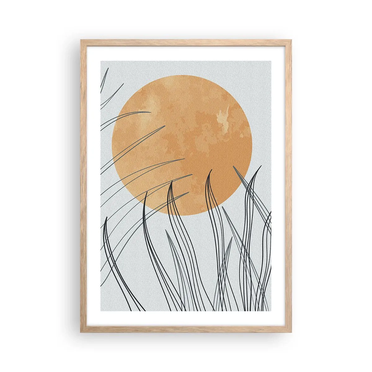 Poster in einem Rahmen aus heller Eiche - Immer der Sonne entgegen - 50x70 cm