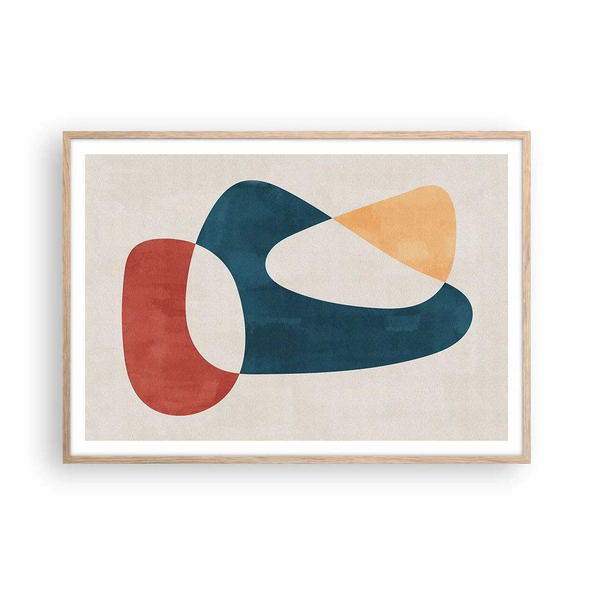 Poster in einem Rahmen aus heller Eiche - Einflüsse und Metamorphosen - 100x70 cm