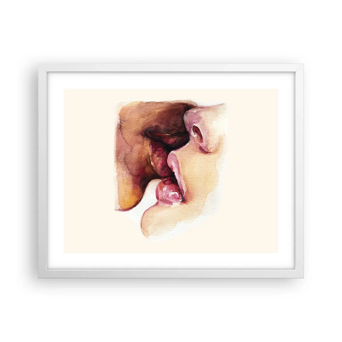 Poster in einem weißen Rahmen - Wie Tag und Nacht, Erde und Himmel - 50x40 cm