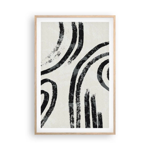 Poster in einem Rahmen aus heller Eiche - Bei Hälfte angehalten - 61x91 cm