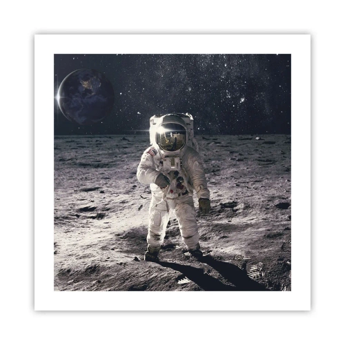 Poster - Grüße vom Mond - 50x50 cm