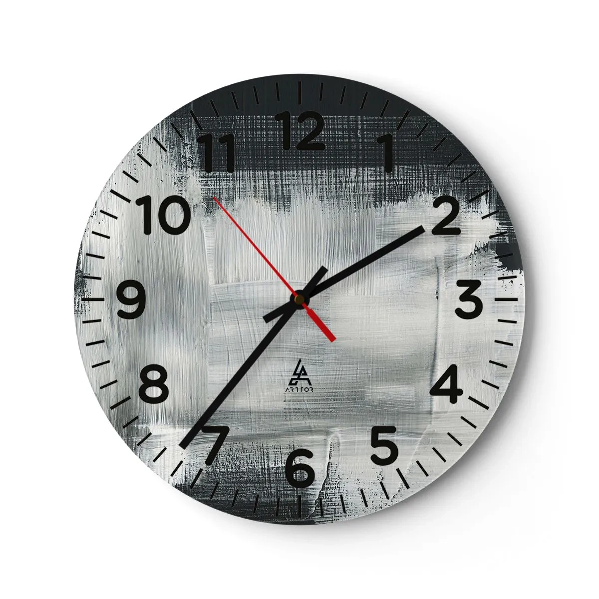Wanduhr - Glasuhr - Vertikal und horizontal gewebt - 30x30 cm