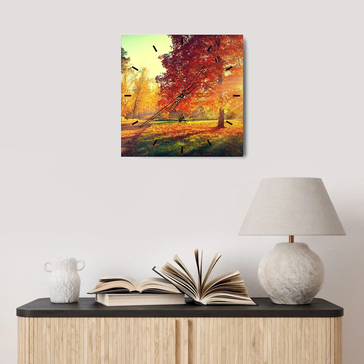 Wanduhr - Glasuhr - Unhöflich ist schön - 30x30 cm