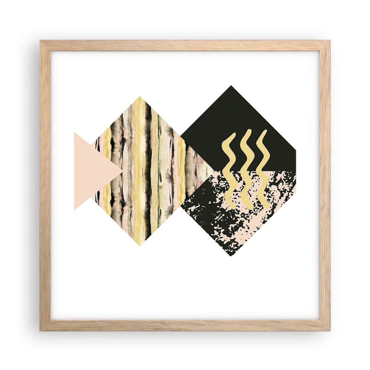 Poster in einem Rahmen aus heller Eiche - Es ist nicht so einfach - 40x40 cm