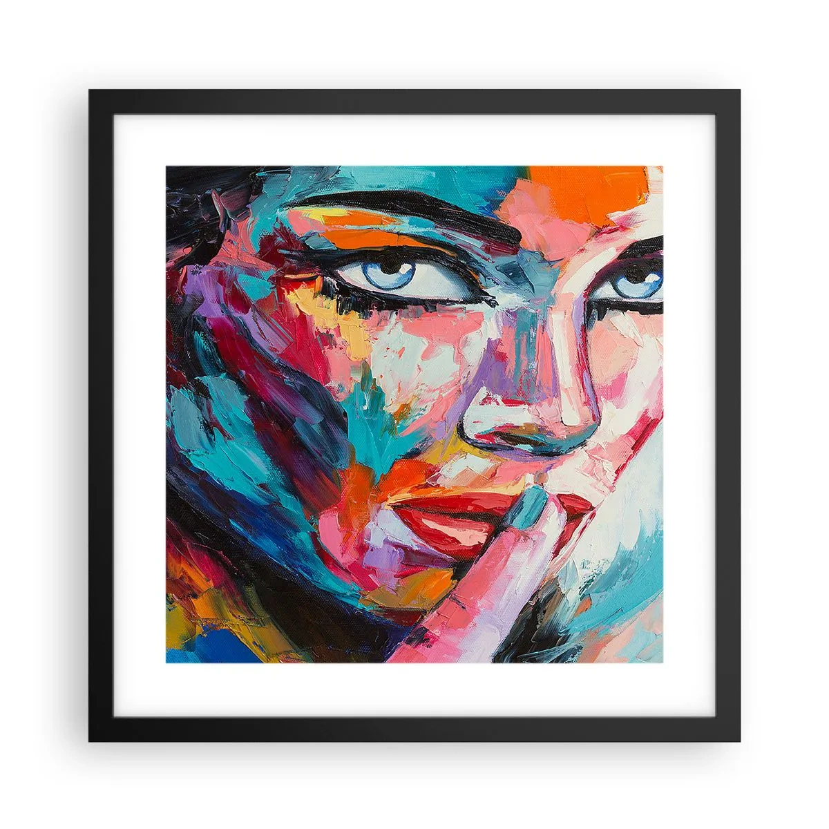 Poster in einem schwarzem Rahmen - Unser erstes Geheimnis - 40x40 cm