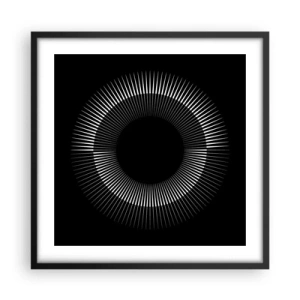 Poster in einem schwarzem Rahmen - Schwarze Sonne - 50x50 cm