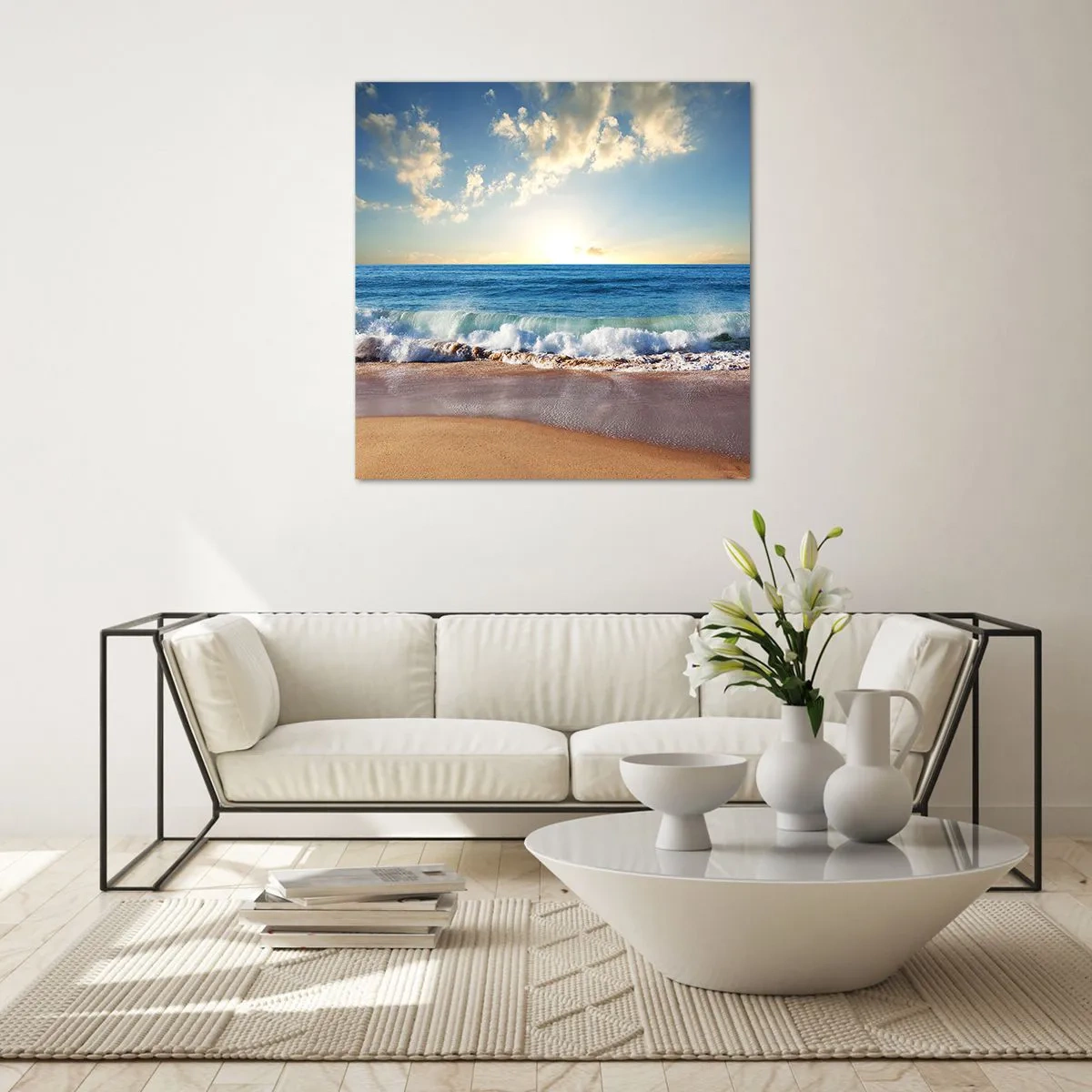 Glasbild - Bild auf glas - Bewegung und Stille zugleich - 60x60 cm