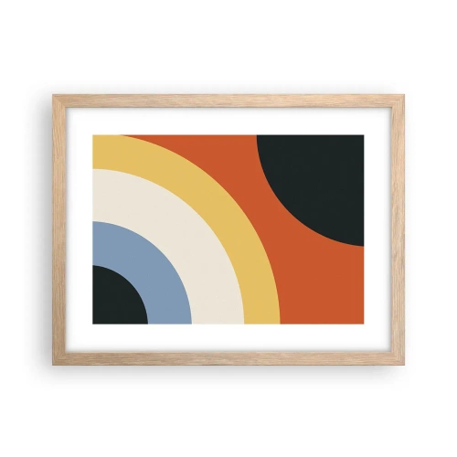 Poster in einem Rahmen aus heller Eiche - Zu mir selbst - 40x30 cm