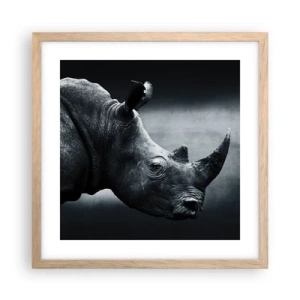 Poster in einem Rahmen aus heller Eiche - Richtiges Profil - 40x40 cm