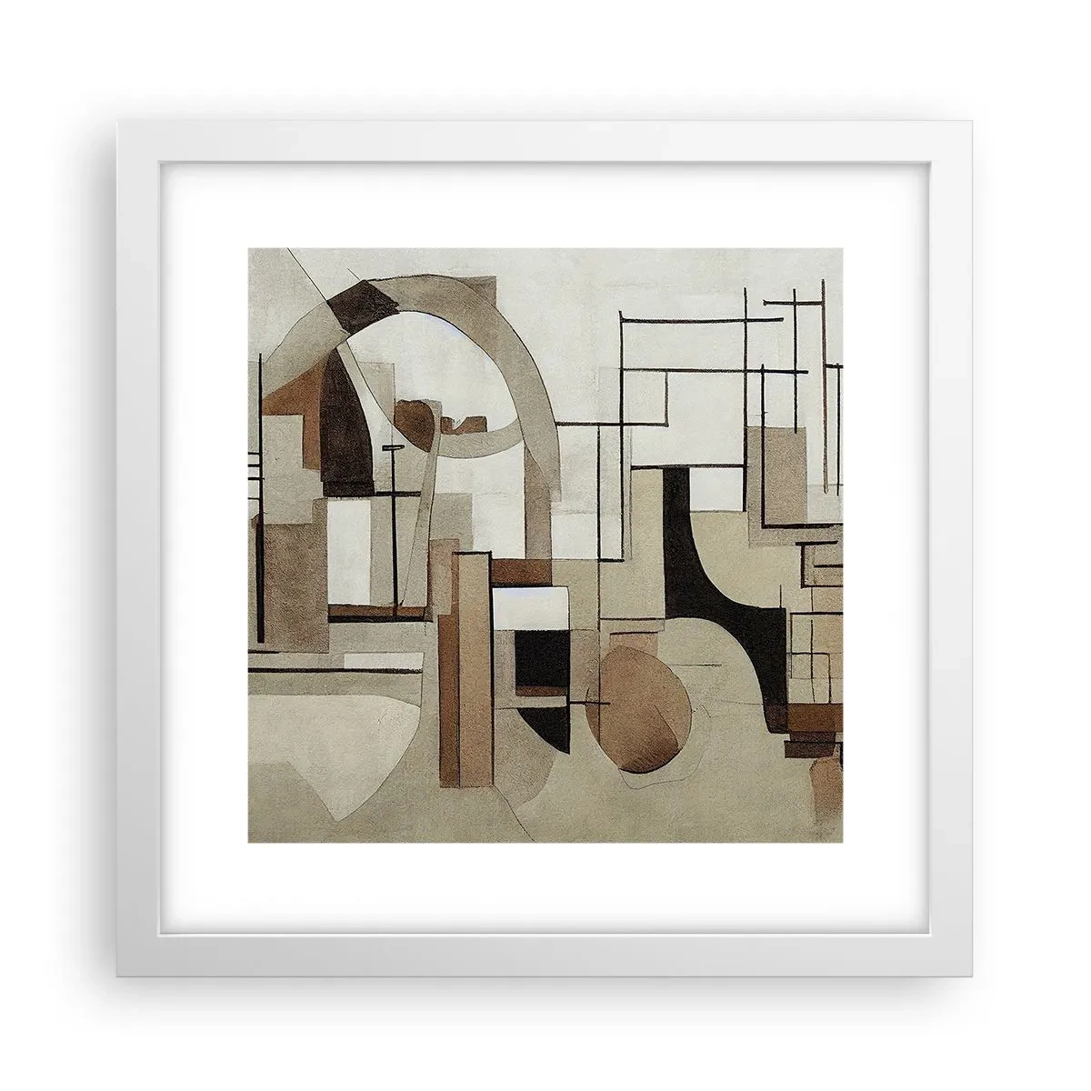 Poster in einem weißen Rahmen - Stadtbild 2.0 - 30x30 cm