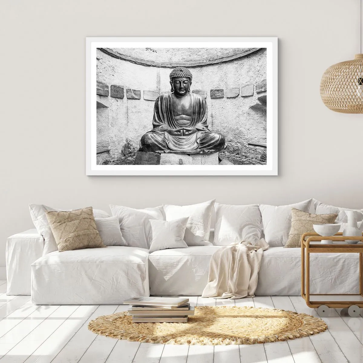 Poster in einem weißen Rahmen - An der Quelle des Friedens - 40x30 cm