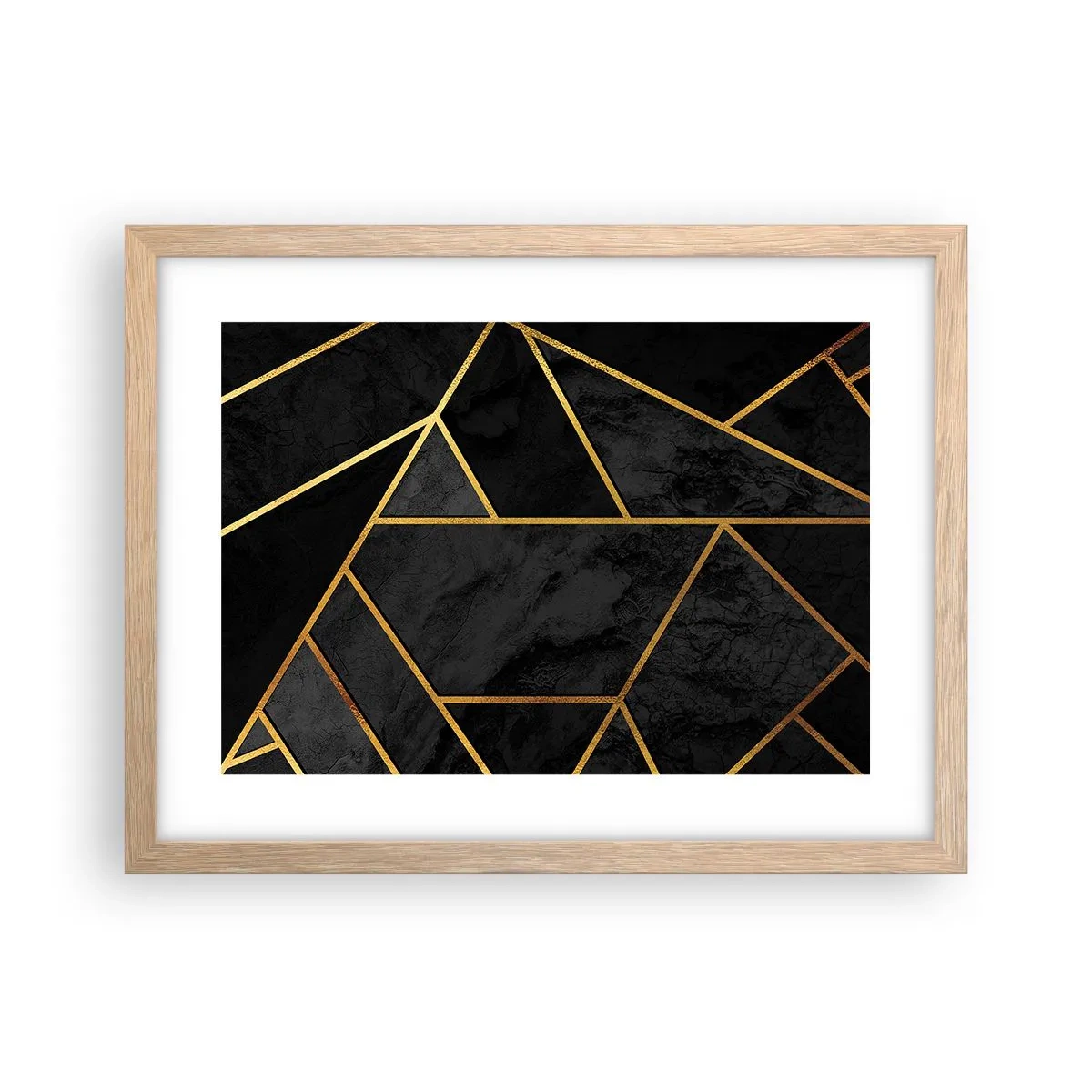 Poster in einem Rahmen aus heller Eiche - Dunkelheit und Glanz - 40x30 cm