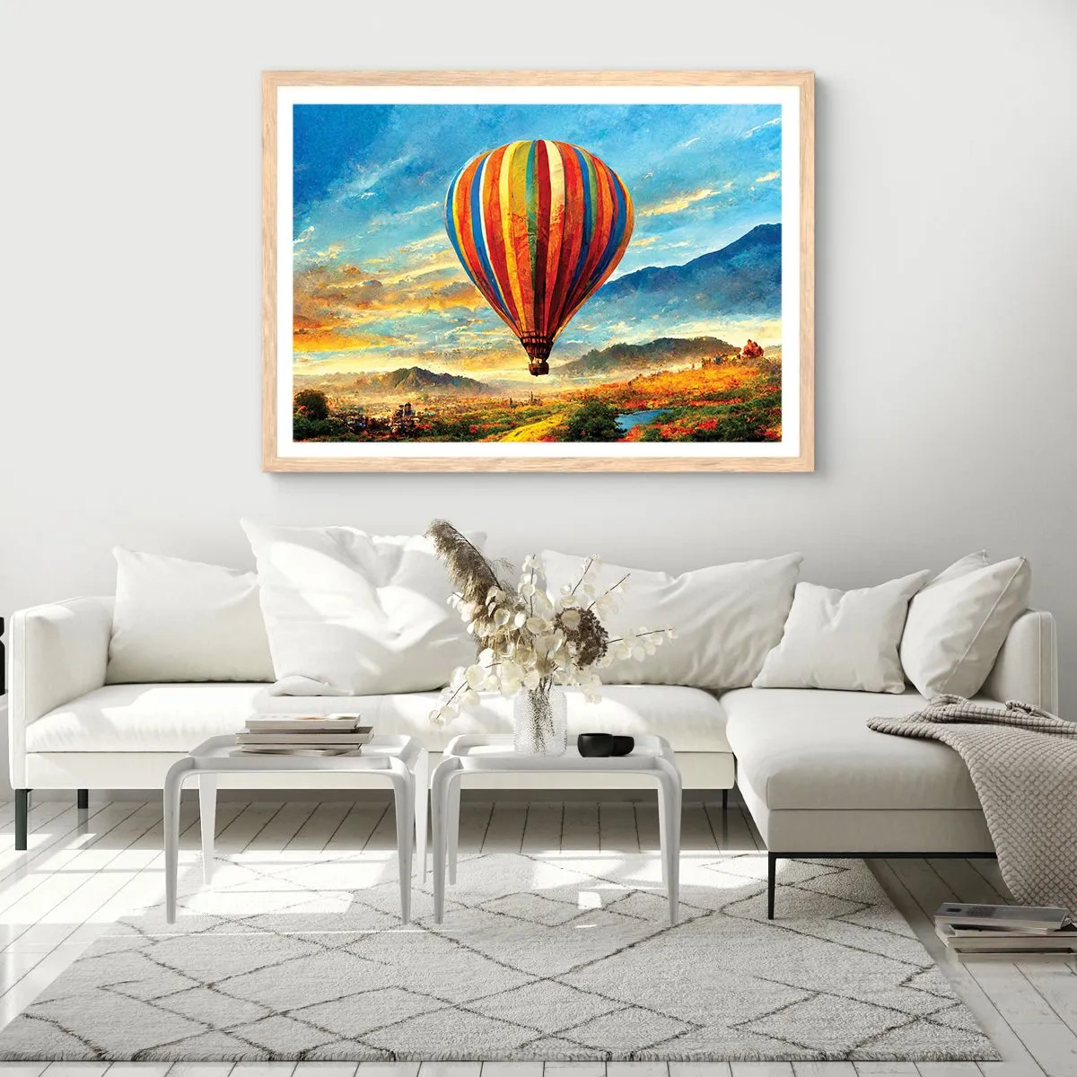 Poster in einem Rahmen aus heller Eiche - In der Stille sieht man mehr - 40x30 cm