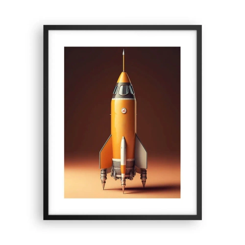 Poster in einem schwarzem Rahmen - Es beginnt mit einem Traum - 40x50 cm