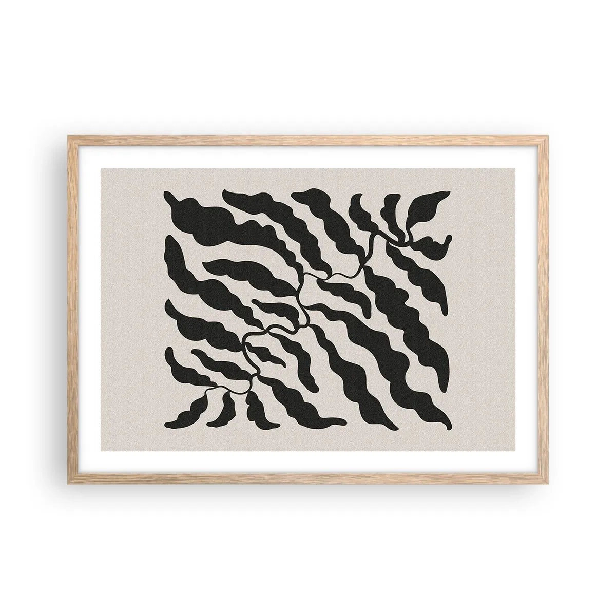 Poster in einem Rahmen aus heller Eiche - Natur des Quadrats - 70x50 cm