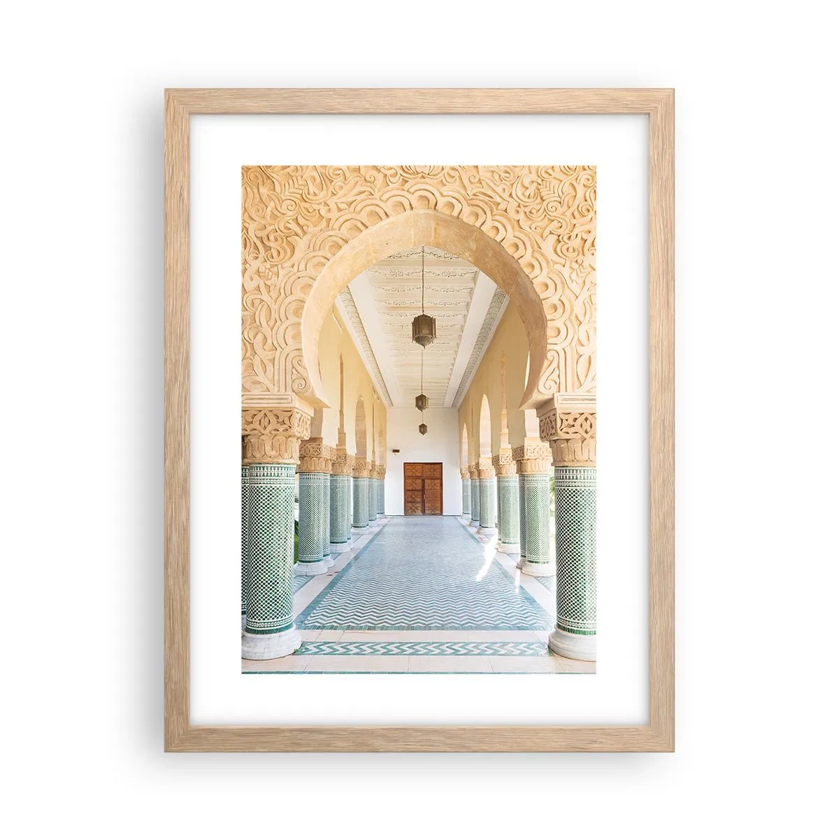 Poster in einem Rahmen aus heller Eiche - Aus den Geschichten von Scheherazade - 30x40 cm