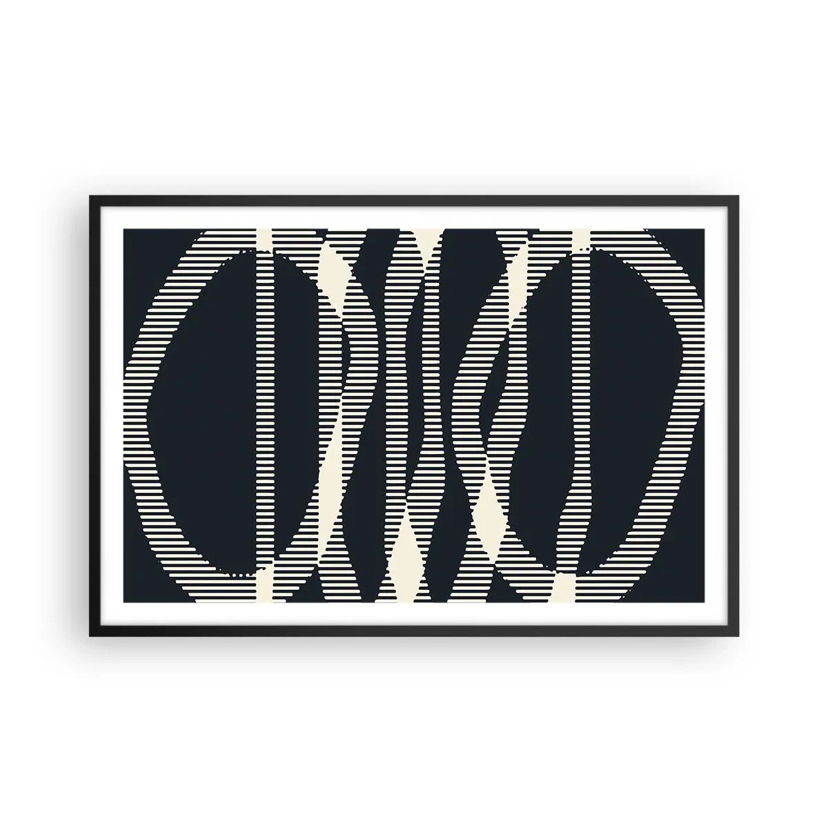 Poster in einem schwarzem Rahmen - Ein Versuch, die Dunkelheit zu durchbrechen - 91x61 cm