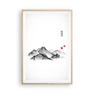 Poster in einem Rahmen aus heller Eiche - Unendliche Fernen - 61x91 cm