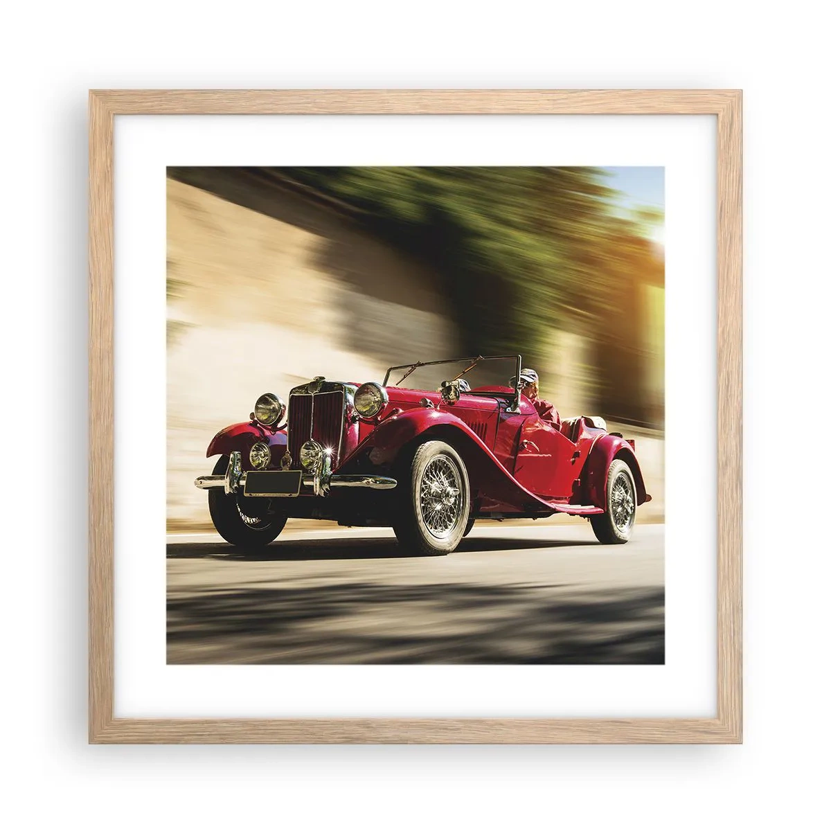 Poster in einem Rahmen aus heller Eiche - Schöner als Nike von Samothrake - 40x40 cm