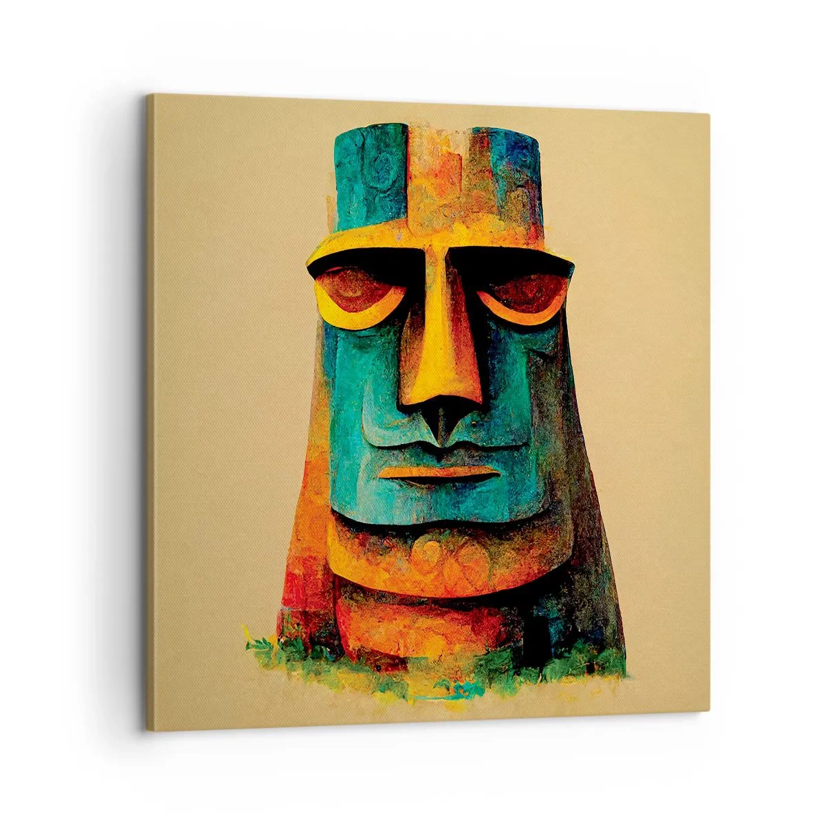 Bild auf Leinwand - Leinwandbild - Statuenhaft und sympathisch - 60x60 cm