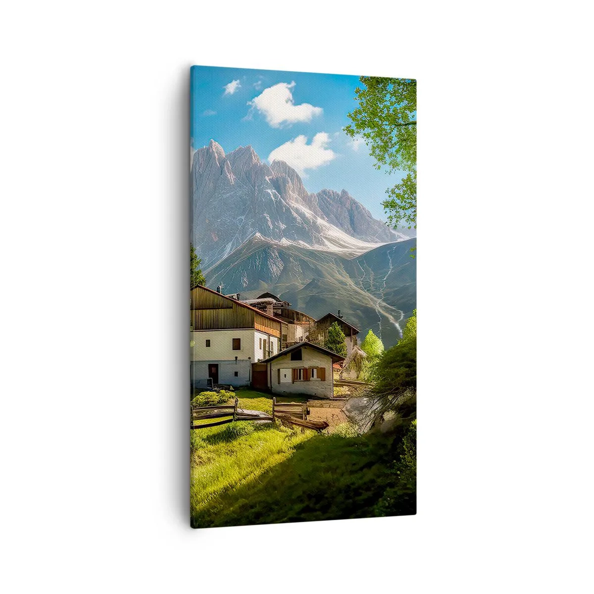 Bild auf Leinwand - Leinwandbild - Alpenidylle - 55x100 cm