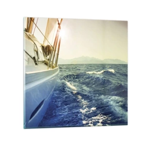 Glasbild - Bild auf glas - Auf ins Abenteuer - 70x70 cm