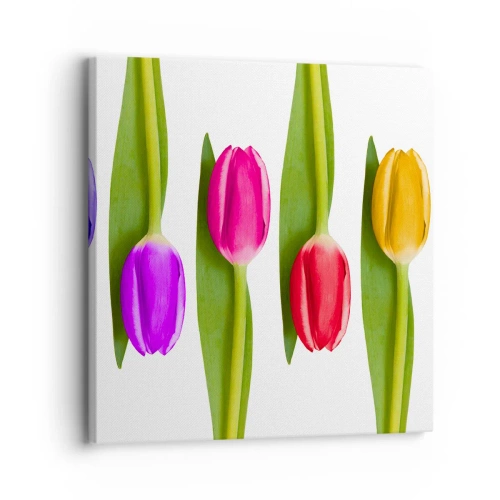 Bild auf Leinwand - Leinwandbild - Regenbogenkomposition - 30x30 cm