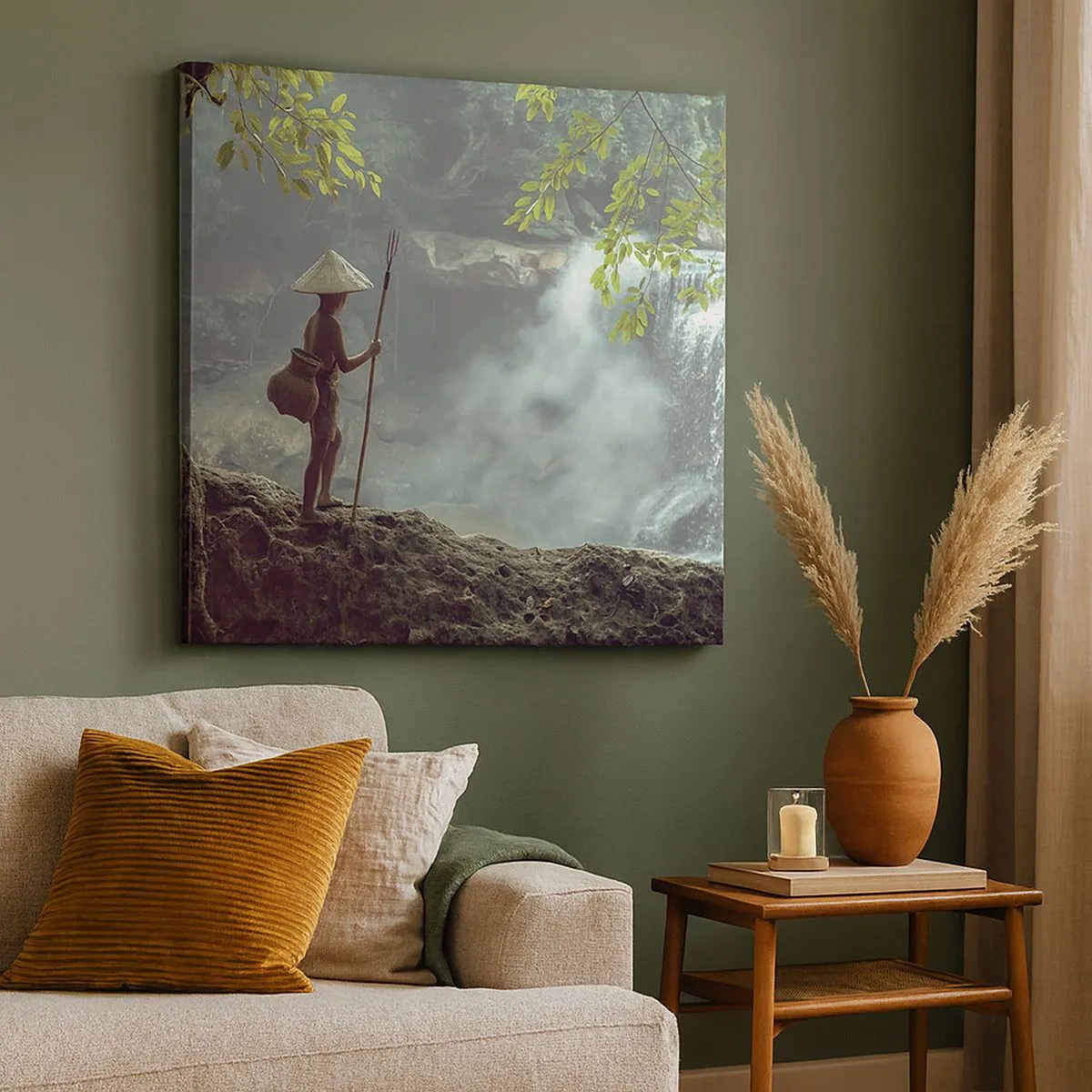 Bild auf Leinwand - Leinwandbild - Befreundet mit der Natur - 30x30 cm