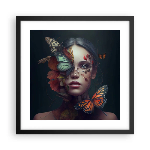 Poster in einem schwarzem Rahmen - Wunderbare Metamorphose - 40x40 cm