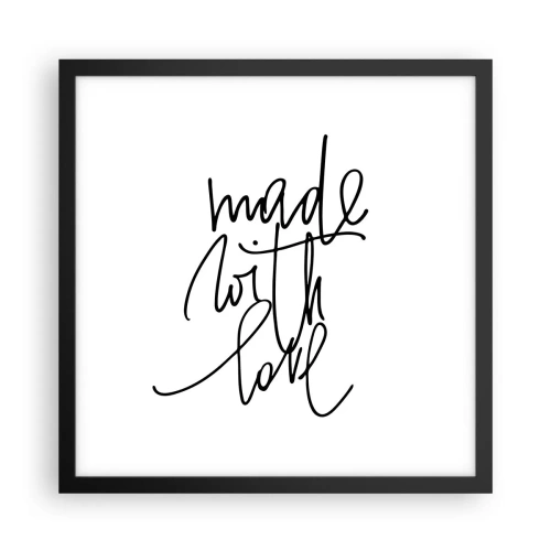 Poster in einem schwarzem Rahmen - Die beste Marke - 40x40 cm