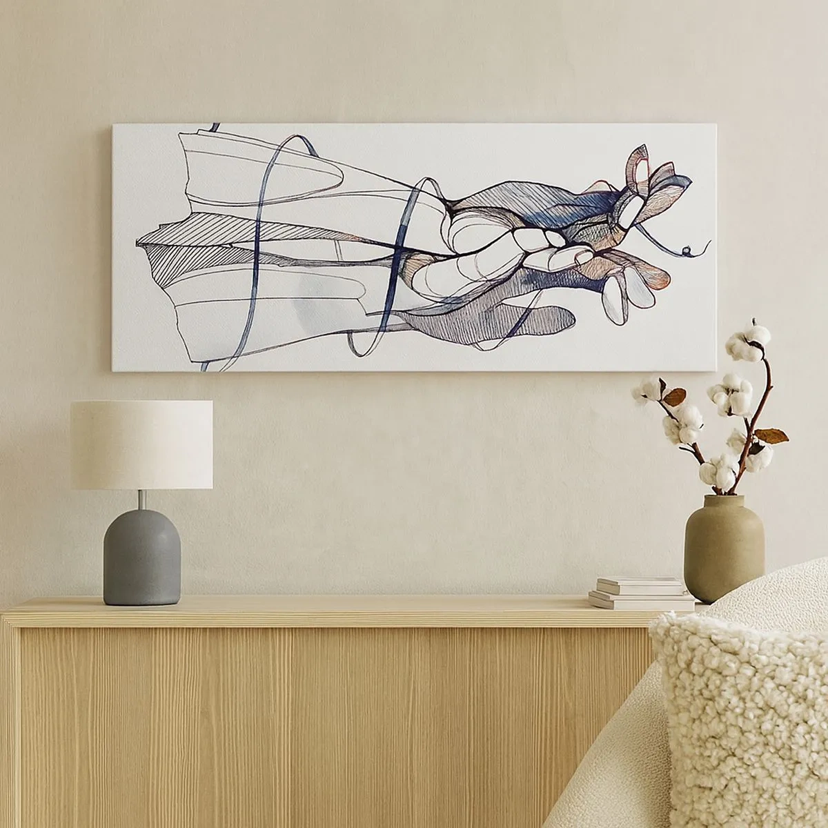 Bild auf Leinwand - Leinwandbild - Touch-Studie - 100x40 cm