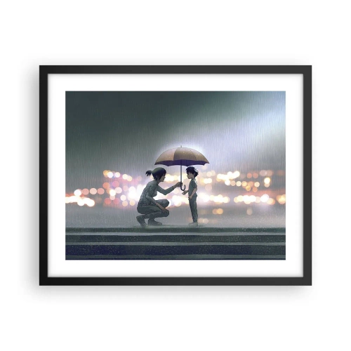 Poster in einem schwarzem Rahmen - Und jetzt ist alles in Ordnung - 50x40 cm