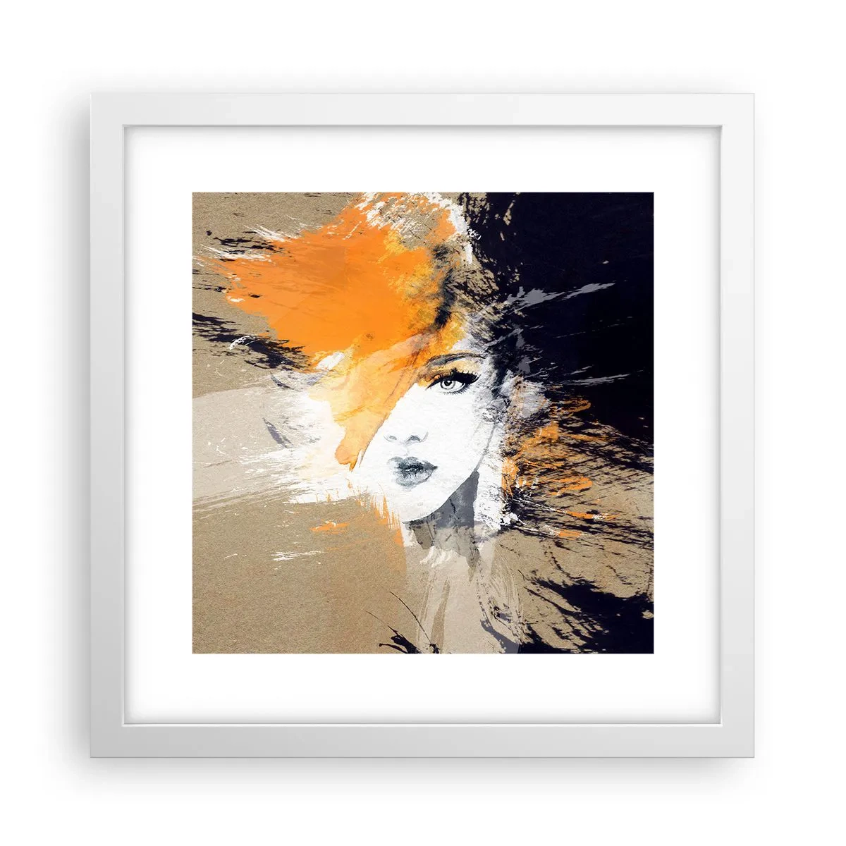 Poster in einem weißen Rahmen - Und es ist Licht - 30x30 cm