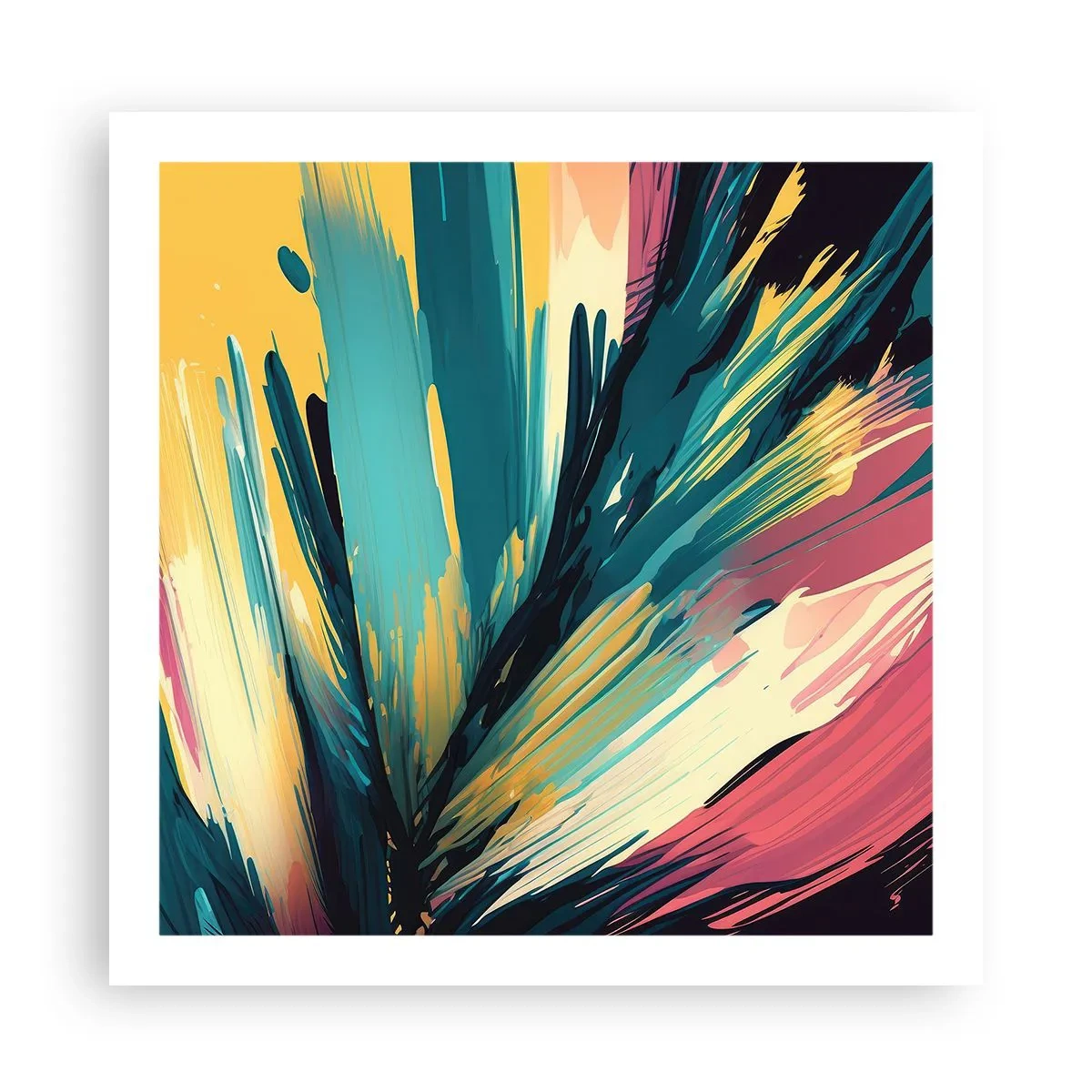Poster - Komposition – eine Explosion der Freude - 60x60 cm