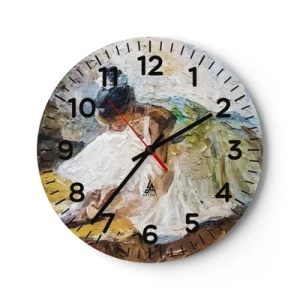 Wanduhr - Glasuhr - Aus einem Gemälde von Degas - 30x30 cm