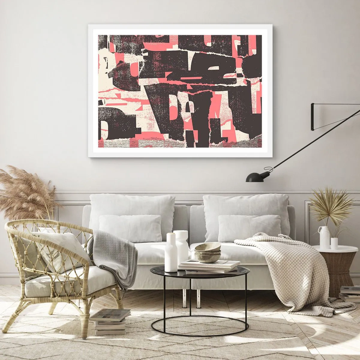 Poster in einem weißen Rahmen - All dieser Lärm - 100x70 cm