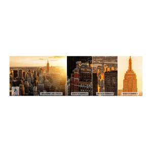 Fototapeten Muster Selbstklebend Deluxe Sticker - In der Sonne wachsen - Stadt, New York, Die Architektur - 100x30 cm