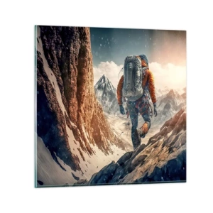 Glasbild - Bild auf glas - Einsamer Krieger - 50x50 cm