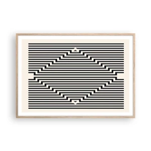 Poster in einem Rahmen aus heller Eiche - Geometrische Illusion - 100x70 cm