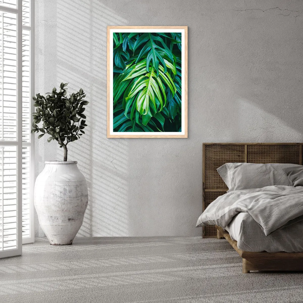 Poster in einem Rahmen aus heller Eiche - Tauchen Sie ein in die Frische - 70x100 cm