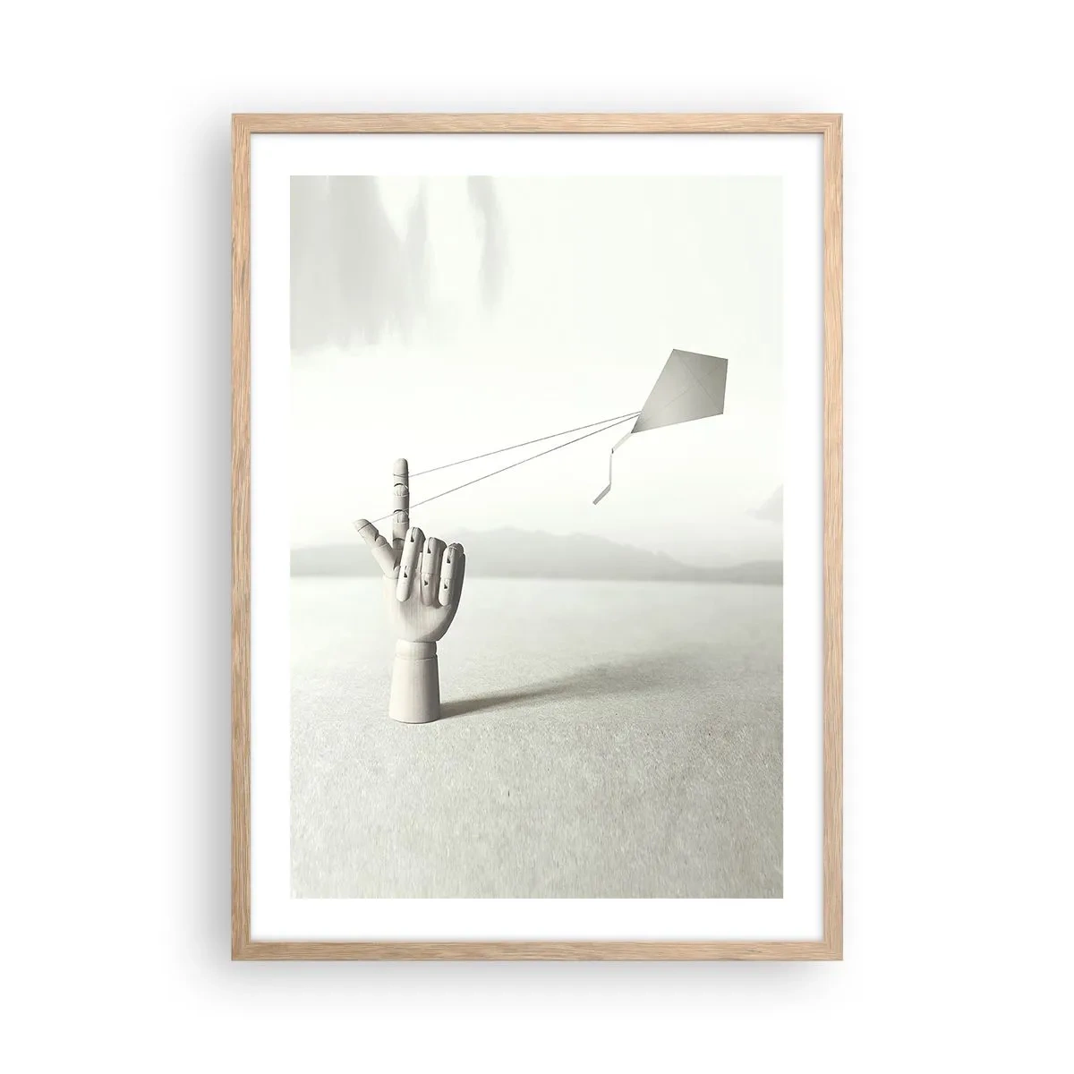 Poster in einem Rahmen aus heller Eiche - Kraftprobe - 50x70 cm