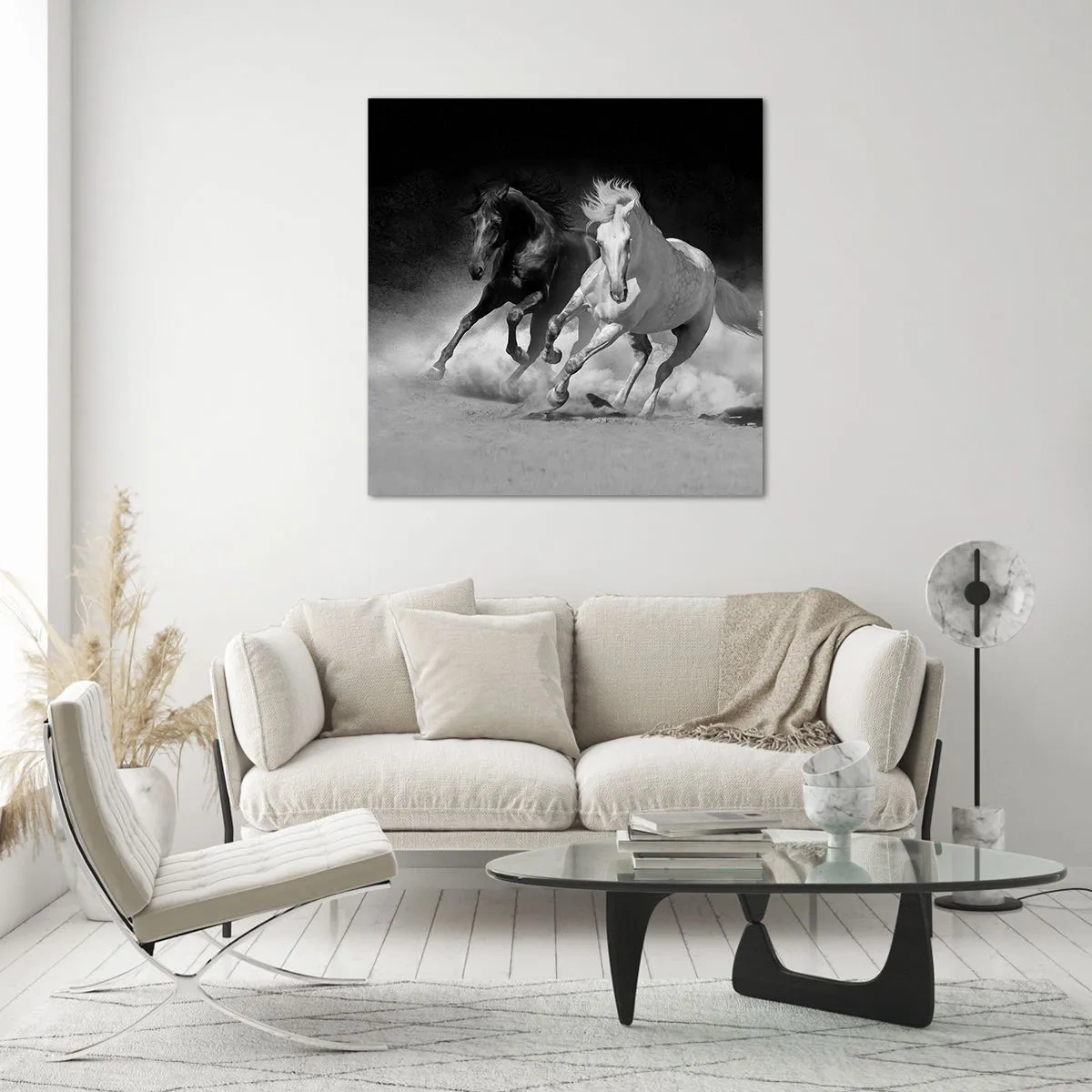 Glasbild - Bild auf glas - Galopp der Freiheit - 30x30 cm
